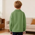 thumbnail image 5 of Ahabrexf Long Sleeve Shirts for Boys, Solid Color Waffle Knit Henley Round Neck Casual Daily Wear Long Sleeve Top, 1 Pc, 5 of 6