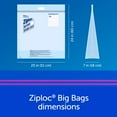 Ziploc® Big Bags, XLarge, Secure Double Zipper, 4 ct, Expandable