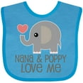 thumbnail image 3 of Inktastic Nana and Poppy Love Me Boys or Girls Baby Bib, 3 of 4