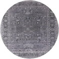thumbnail image 1 of Ahgly Company Machine Washable Indoor Round Industrial Modern Dark Goldray Area Rugs, 5' Round, 1 of 7