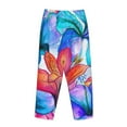 thumbnail image 5 of Kll Womens Bright Flowers Print Pajama Pants Soft Pajama Bottoms For Women Cozy Lounge Pants, 5 of 9