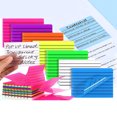 thumbnail image 2 of LNGOOR 50 Pcs/ensemble Notes Autocollantes Transparentes Colorées avec Index à Lignes Horizontales pour Étudiants Résistantes à l'Eau, 2 of 7