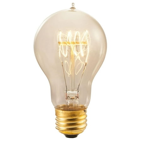Incandescent Light Bulbs 60W, NOS60 A19 Antique Loop Edison Bulbs, Medium Base, Vintage Filament Bulbs, 4 Pack