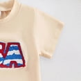 thumbnail image 6 of NOLDARES Toddler Baby Boy 4th of July Outfit Short Sleeve T-Shirt and Elastic Waist Shorts with Pockets American Flag Print 2Pcs Summer Clothes(Blue,6-12 M), 6 of 8