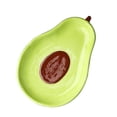 thumbnail image 2 of Avocado Shaped Salad Dish Dessert Plate Fruit Storage Dish Ceramic Plate Green (6.5 Inches), 2 of 8
