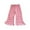 Pink, variant on Girls Ribbed Flare Pants Split Bell Bottom Pants Wide Leg Elastic Waist Trousers Toddler Leggings 3T