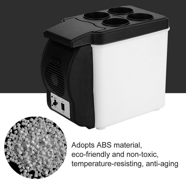 Refrigerador Para Automóvil De 6 Litros, Mini Refrigerador Portátil Con Control De Temperatura De Modo Dual, Material ABS Para Bebidas, Cervezas, Refrigerios, Comidas,