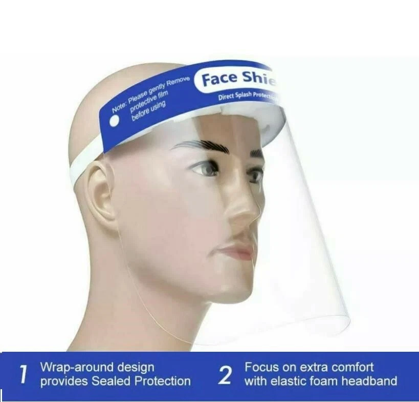 CIRCLE- 5Pcs Safety Full Face Shield Reusable Washable Protection Cover Face Mask
