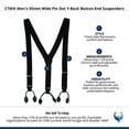 thumbnail image 5 of CTM  35mm Wide Pin Dot Y-Back Button-End Suspenders (Men), 5 of 5