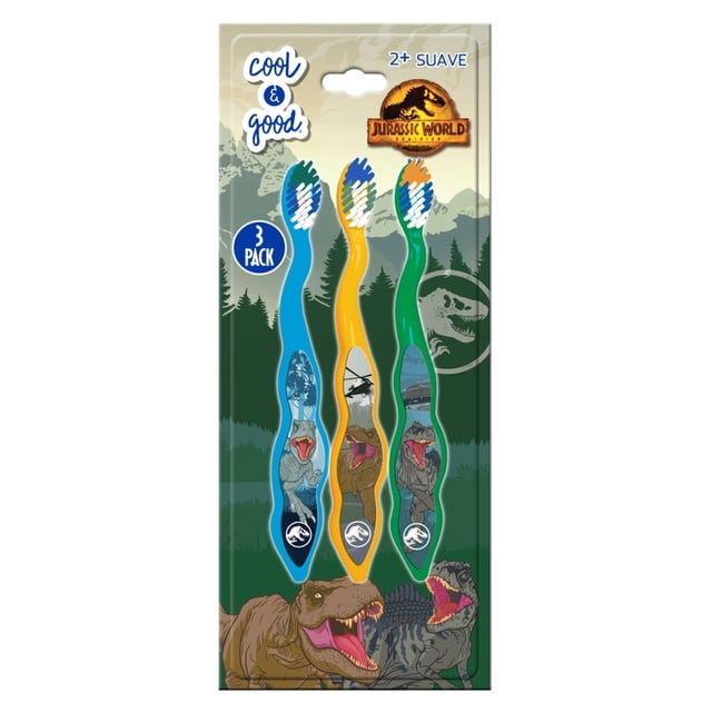 Cepillos dentales Cool & Good 2+ suave Jurassic World 3 pzas