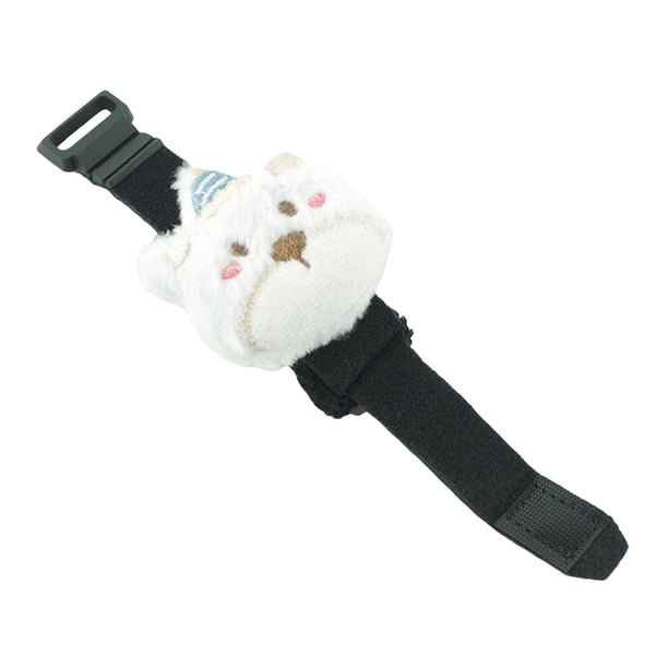 Silenciador de trastes para guitarra, correa de silenciador Sound Band, cinturón reductor de ruido universal, accesorios ajustables para instrumentos Oso de pastel blanco
