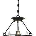thumbnail image 3 of Benjara BM224944 60 x 3W Metal Frame Pendant with Hardwired Switch, Textured Gray, 3 of 5