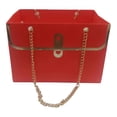 thumbnail image 1 of Caja de regalo de papel con flores y cadena de metal para guardar ramos, bolso pequeño de floristería, bolsa de regalo para bodas, fiestas, cumpleaños, Día de la Madre, despedidas de soltera., 1 of 8