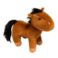 thumbnail image 2 of Muñeco de peluche de caballo para acurrucarse, adorno de dibujos animados de pie, cómodo animal de peluche S marrón, 2 of 9