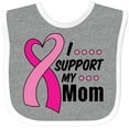 thumbnail image 3 of Inktastic Breast Cancer Awareness I Support My Mom with Pink Ribbon Boys or Girls Baby Bib, 3 of 4