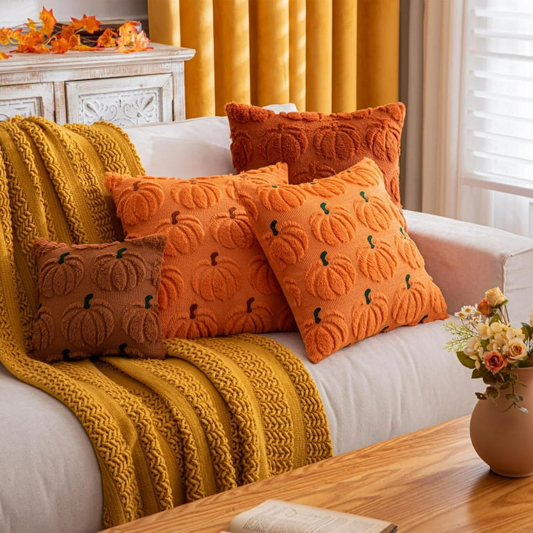 Pumpkin Fall Decorative Throw Pillow Covers 18 x18
