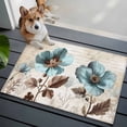 thumbnail image 4 of Spring Floral Vintage Area Rugs 2x3 for Living Room, Retro Teal Tulips Botanical Summer Non Slip Washable Rug Runner, Low Pile Indoor Floor Carpet Mat Bathroom Rugs for Bedroom, Kids Room, 4 of 9