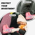 thumbnail image 4 of Naloa Red Flowers 2Pcs Anti-Kick Back Seat Cover Kick Mat, Car Seat Protector with 3 Storage Pockets, 4 of 8