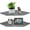 Grey, variant on Corner Shelf Wall Mount, Set of 2 Corner Floating Shelves with Cord Hole for TV, Cable Box, Wood Hanging Storage Shelf Organizer for Bathroom Kitchen Living Room Bedroom, Rustic Grey