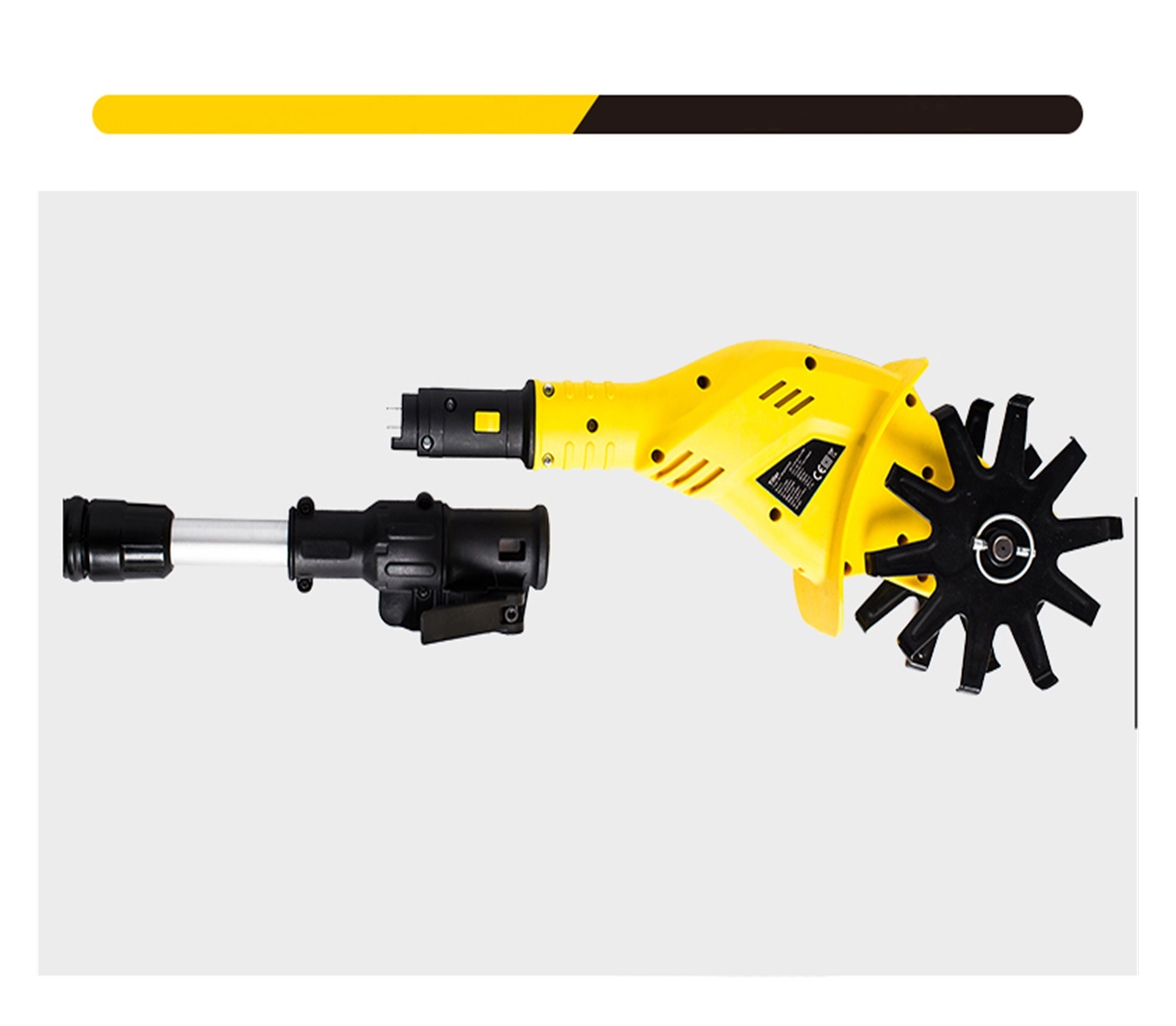 20V Handheld Tiller Garden Rotary Cultivator Machine Cordless Garden Power Tool Professional Portable Cultivator Garden Tools ,2 IN 1 Trimmer & Edger