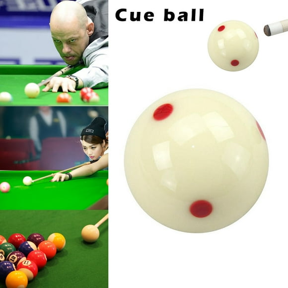 CAROOTU Balle de Queue avec 6 Points Rouges Balle d'Entraînement de Queue de Billard Standard
