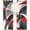 Red, variant on Red Black Waves Sheer Curtains 39 Inch Long 2 Panels, Modern Minimalist Geometric Arched Curved Ribbons Light Filtering Semi Sheer Drapes Grommet Voile Window Curtain for Living Bedroom W27.9 x L39