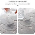 thumbnail image 3 of Bailu Memory Foam Bath Mat Pebble Bathroom Rug Super Absorbent Machine Washable Bathroom Rug (24x36, Light Gray), 3 of 7