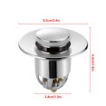 thumbnail image 4 of Sink Filter Pop-up Anti-clog Drain Strainer Copper Plastic Basin Stopper for Kitchen Bathroom, 4 of 10