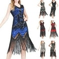 thumbnail image 4 of CENL Retro Vintage Flapper Dress with Sequins and Tassel Women1920s Party Host Dress, 4 of 8