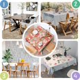 thumbnail image 4 of Pioneer Flower Floral Print Pattern Square Tablecloth, Waterproof Wipeable Spillproof Washable Table Cover for Home Kitchen Party Decor, 42"x42", 4 of 6