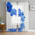 thumbnail image 2 of Flower Pure Orchid Water Surface Window Curtains Living Room Tulle Curtains Kitchen r Kids Room Curtain Window Treatment, 2 of 7