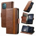 thumbnail image 1 of Case for Nokia G21 Cover Leather Wallet Folio Case Book Design Flip Magnetic Closure - Brown, 1 of 5