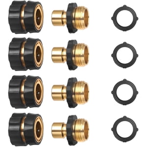 STYDDI Metal Quick Connect Hose Fittings, 4-Set
