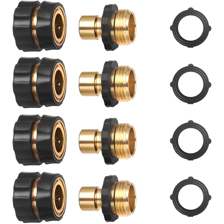 STYDDI Metal Quick Connect Hose Fittings, 4-Set photo 1