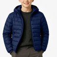 thumbnail image 3 of HAOTAGS Teen Boys Hooded Puffer Coat (9-17) Lightweight Warm Quilted Jacket Navy Size 9, 3 of 6