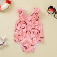 thumbnail image 2 of Coerni Baby Girls Swimsuit One Piece Cute Bathing Suit Ruffle Beach Sleeveless Swimwear Rainbow Quick Dry Swimsuit, 2 of 7