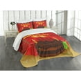 thumbnail image 3 of Ambesonne 40th Birthday Quilted Bedspread Set 3 Pcs, Party Set up and Cake, King Size, Multicolor, 3 of 5