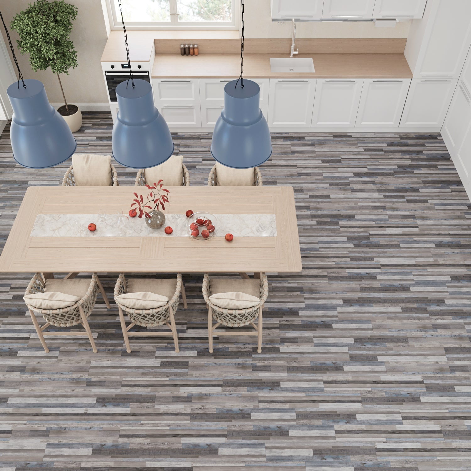 Lucida Surfaces BaseCore Quilt Peel and Stick Vinyl Flooring Wood Look Planks 36 Pack (54sqft/Case)