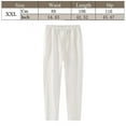 Men's Drawstring Loose Linen Beach Pants Lightweight Elastic Waist Yoga