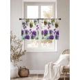 thumbnail image 3 of Spring Purple Flowers Sheer Curtains 45 Inch Length 2 Panels Set Window Treatments, Botanical Vases Pots Floral Wooden Rod Pocket Semi Curtains for Living Room/Bedroom/Kitchen Décor, 104"W x 45"L, 3 of 7