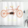 thumbnail image 1 of Ambesonne Bicycle Shower Curtain, Lets Bike Retro Vehicle, 69"Wx70"L, Pale Yellow Black, 1 of 3