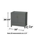 thumbnail image 7 of Wyndham Collection Sheffield 35" No-Sink Wood Single Bathroom Vanity in White, 7 of 7