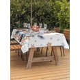 thumbnail image 2 of Outdoor Tablecloth with Umbrella Hole and Zipper, Blue Christmas Rectangle Table Cloth 52x70 Inch Waterproof Tablecloth, Coffee Xmas Pine Cones Vintage Botanical Picnic Table Cover for Patio Camping, 2 of 7