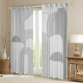 thumbnail image 2 of Manfei Modern Geometric Curtains Pack of 2 (42x84 Each),Stripe Lines Pattern Curtains Blackout,Gray Dot Bedroom Curtains For Girl Boys,Super Cozy Room Decor, 2 of 6