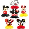 Mickey Minnie Honeycomb Centerpieces, 6 Pcs Table Topper for Birthday Party Decoration, Double Sided Cake Topper Party Favor, Party Supplies for Kids, Photo Booth Props