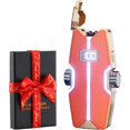 thumbnail image 1 of Dachance Diamond-Shaped Electronic Lighter with Breathing LED Lights, Type-C Rechargeable, Battery Indicator & Ignite Counter - Custom Gift Box for Men Laser Personalization Available (Orange), 1 of 7