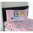 thumbnail image 2 of Bluey Balloon Party Kids 3 Piece Pink Bed Sheet Set, Twin, 2 of 7