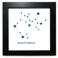 thumbnail image 1 of Sagittaire Constellation Signe Zodiaque Noir Carré Cadre Photo Mur Table, 1 of 3