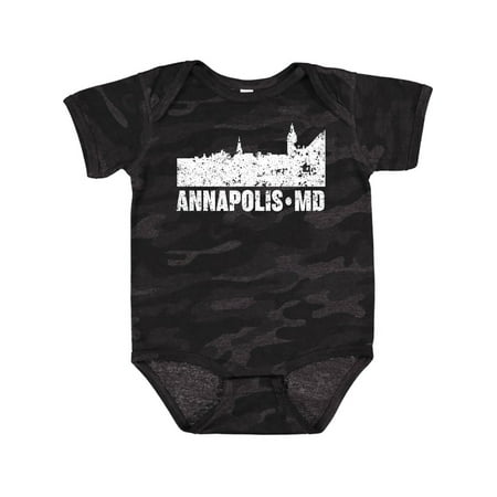 

Inktastic Annapolis Skyline Grunge Gift Baby Boy or Baby Girl Bodysuit