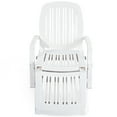 thumbnail image 5 of Topbuy Patio Lounge Chair Chaise Recliner Adjustable Backrest All Weather for Outdoor&Indoor Wheels White, 5 of 6